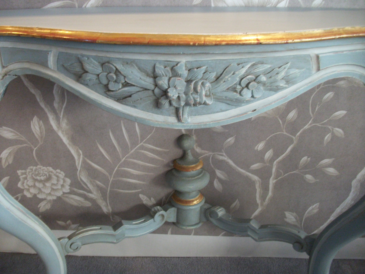 antique painted console tables
